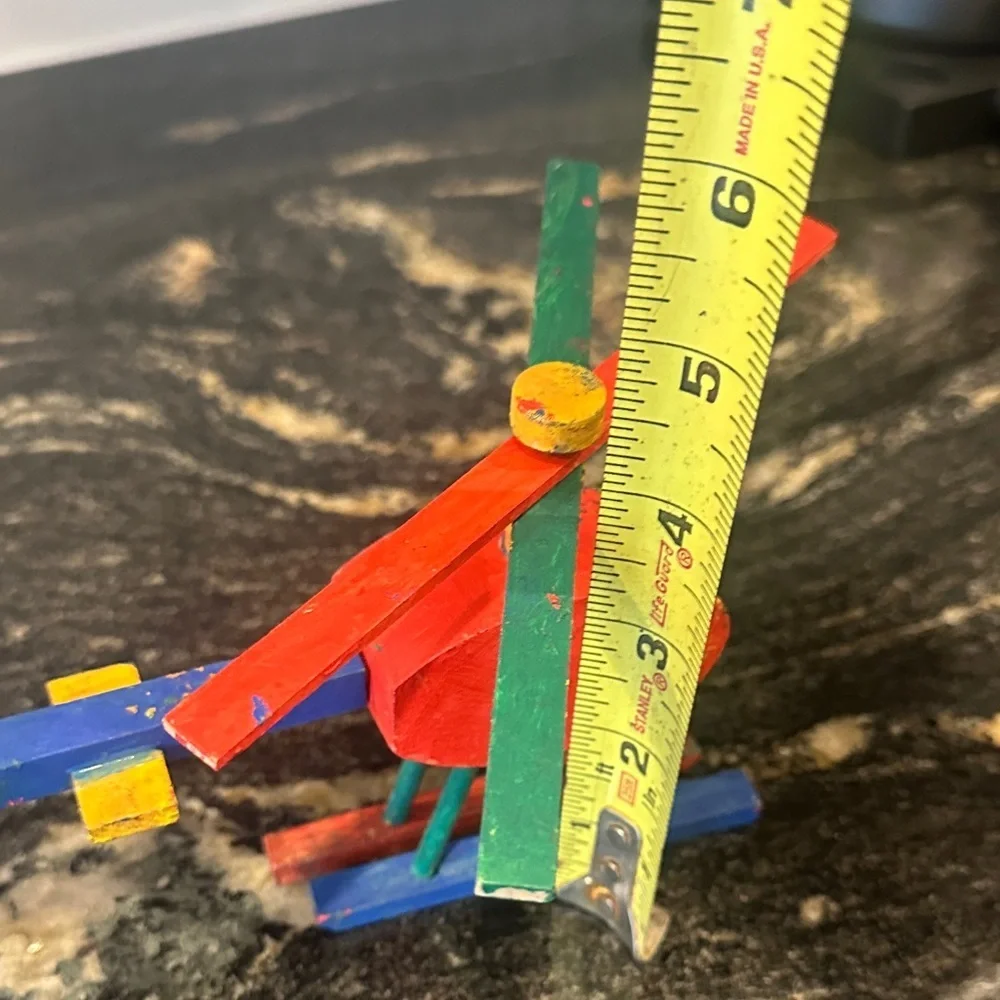 Vibrant Wooden Helicopter Toy